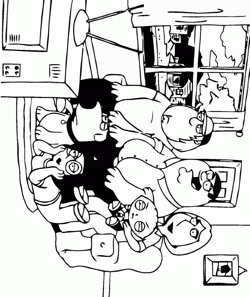 דף צביעה איש משפחה 6