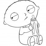 דף צביעה התינוק סטואי גריפין