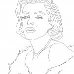 דף צביעה מרילין מונרו