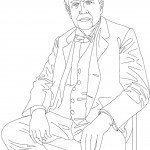 דף צביעה תומס אדיסון