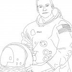 דף צביעה ניל ארמסטרונג