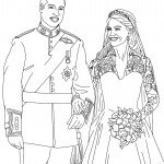 דף צביעה הנסיך וויליאם והנסיכה קייט 2