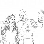 דף צביעה הנסיך וויליאם והנסיכה קייט 1