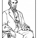 דף צביעה אברהם לינקולן