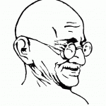 דף צביעה מהטמה גנדי