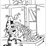 דף צביעה גארפילד אכל יותר מידי