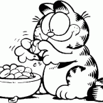 דף צביעה גארפילד רעב מאוד