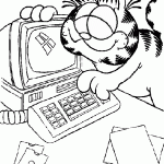 דף צביעה גארפילד משחק במחשב