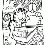 דף צביעה גארפילד ואודי מסוקרנים