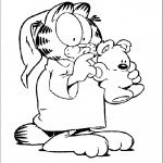 גארפילד והדובון מתכוננים לשנת הלילה