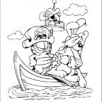 דף צביעה גארפילד ואודי בספינת השודדים