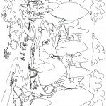 דף צביעה נוף דמיוני