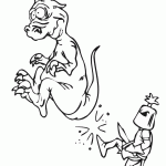 דף צביעה האביר והדרקון