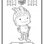 דף צביעה האביר מייק 1