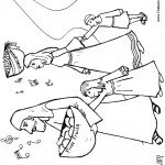 דף צביעה משפחה לאחר הקטיף