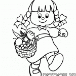 דף צביעה ילדה בחג הביכורים