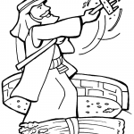 דף צביעה איש קוצר חיטים