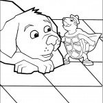 דף צביעה הצב טאק בא לעזרת הכלב