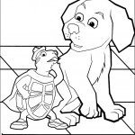 דף צביעה הכלב והצב טאק