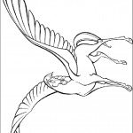 דף צביעה פגסוס סוסו המעופף של הרקולס