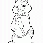 דף צביעה אלווין והצ'יפמאנקס 10 דף צביעה אלווין והצ'יפמאנקס 10