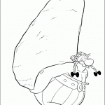 אובליקס סוחב על גבו אבן ענקית