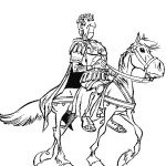 יוליוס קיסר רוכב על סוסו