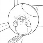 דף צביעה האוגר ריינו בתוך בועה