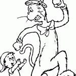 דף צביעה חתול תעלול 2