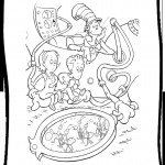 החתול והילדים צופים בנמלים בזכוכית מגדלת