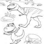 דף צביעה רכבת הדינוזאורים 68