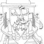 דף צביעה רכבת הדינוזאורים 66