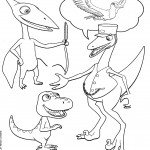 דף צביעה רכבת הדינוזאורים 43