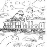 דף צביעה רכבת הדינוזאורים 16