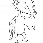 דף צביעה רכבת הדינוזאורים 15