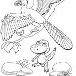 דף צביעה רכבת הדינוזאורים 14