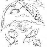 דף צביעה רכבת הדינוזאורים 10