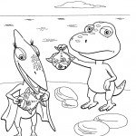 דף צביעה רכבת הדינוזאורים 7