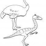 דף צביעה רכבת הדינוזאורים 4