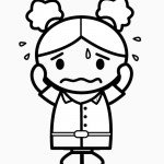 דף צביעה רגשות - עצב