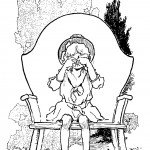 דף צביעה רגשות - עצב