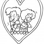דף צביעה רגשות - אהבה