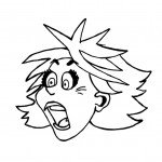 דף צביעה רגשות - פחד