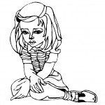 דף צביעה רגשות - עצב