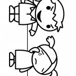 דף צביעה רגשות - שמחה ועצב