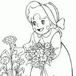 היידי בת ההרים קוטפת פרחים