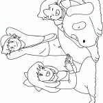 דף צביעה היידי בת ההרים 2