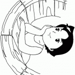 דף צביעה היידי בת ההרים 1