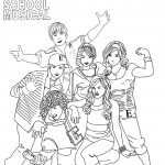 דף צביעה היי סקול מיוזיקל 5