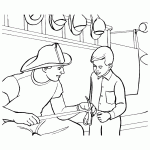 דף צביעה מקצועות - כבאי 2 דף צביעה מקצועות - כבאי 2